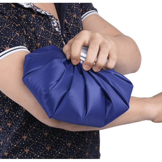 RV Paquete de hielo de lona de PVC de 9 pulgadas, paquete de hielo, terapia física, analgesia y enfriamiento de fiebre, bolsa de compresa fría y caliente, azul brillar Electrónica