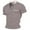 Gray, variant on WREESH Men's Summer Solid V-Neck Henley Shirts Fashion Casual Zipper Short Sleeve Top Workout Tops White