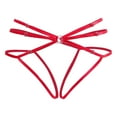 thumbnail image 2 of Elainilye Fashion Womens Bikini Underwear Sexy Thong Panties Sexy Lacy Underpants with Buttons for Controlling Length,Red, 2 of 9