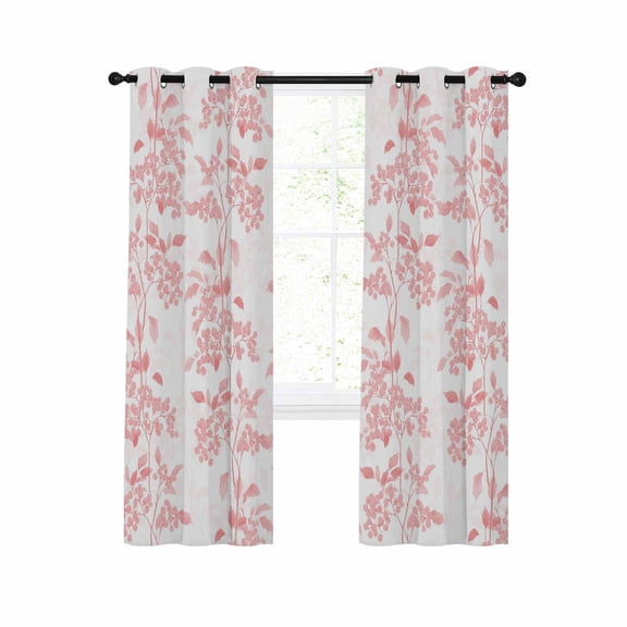 Blackout Curtains 45 Inches Long for Bedroom, Thermal Insulated Room Darkening Black Out Window Curtain Panels Grommet Drapes for Living Room