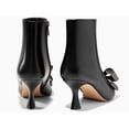 thumbnail image 3 of Women  Rhinestone Bow Ankle Boots   Pointed-Toe, Low Kitten Heel, Stylish Formal Booties, 3 of 4