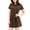 Brown, variant on Luxtrada Women Summer Casual T Shirt Swing Tunic Dress Mini Dress Plus Size Green, S