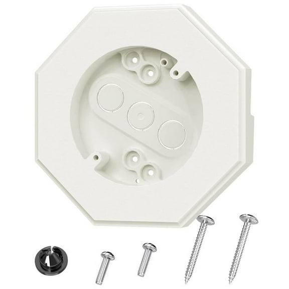 Octagon Siding Mounting Kit, 8141 Vertical Lamps Plate Light Blocks for 1/2inch Lap White