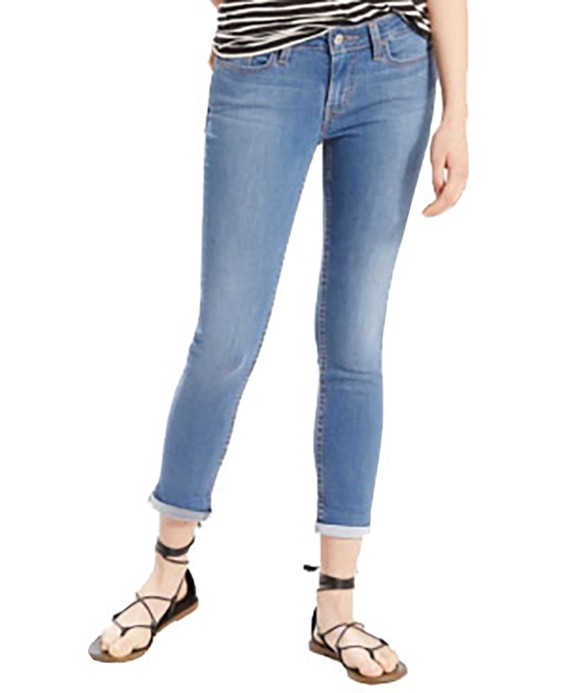 heks Voorzien stem Levi's 535 Super Skinny Cuffed Jeans Blue 31 Womens - Walmart.com