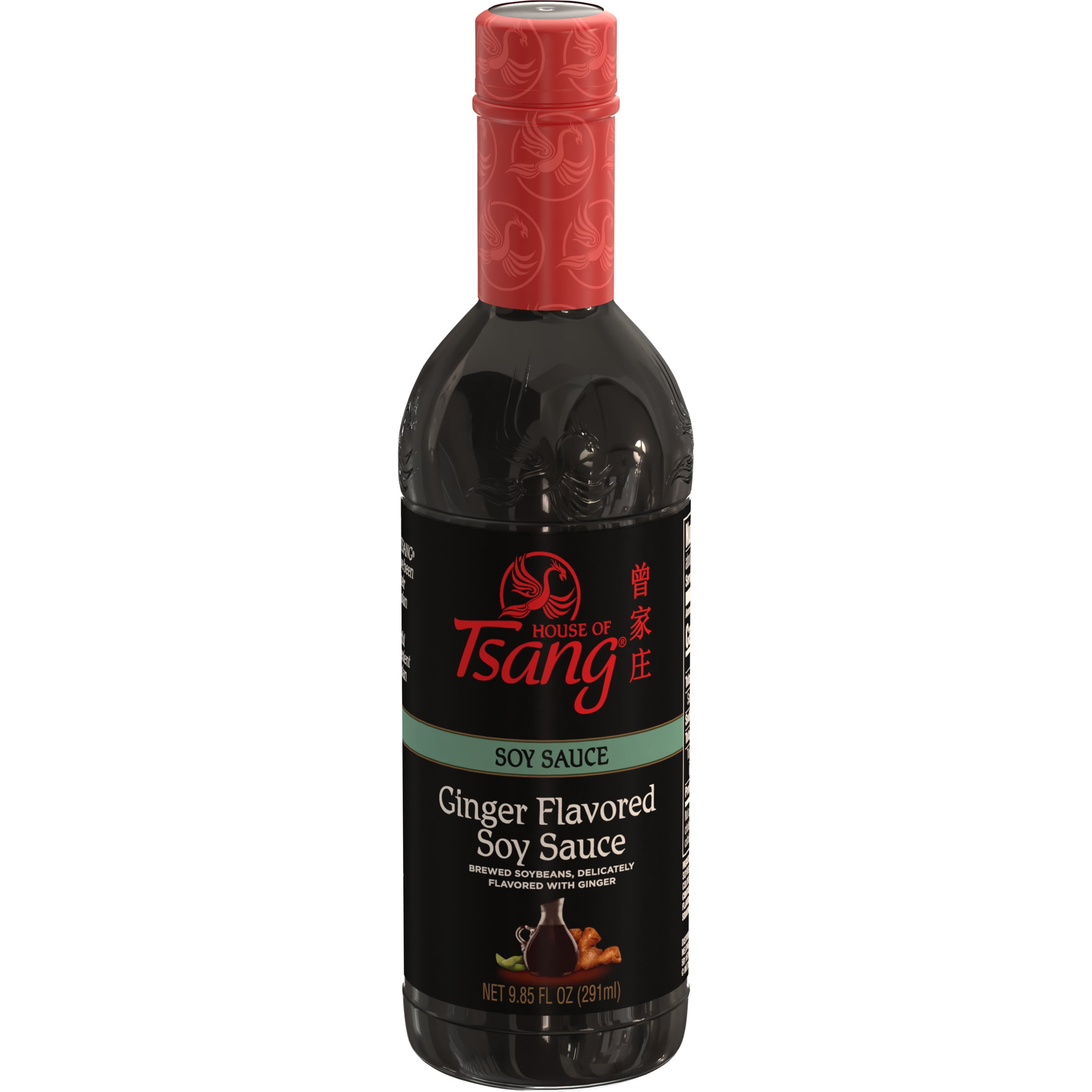 (6 pack) HOUSE OF TSANG Ginger Soy Sauce, Shelf Stable, 9.85 oz Plastic Bottle