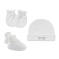 thumbnail image 2 of 3Pcs/Set Newborn Beanie Hat, Anti Slip Baby Socks and Cotton Gloves No Scratch Mittens Beanie Cap, 2 of 7