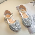 thumbnail image 5 of Otqutp Kids Running Shoes Kids Baby Girls Pearl Shoes Bling Bowknot Shoes Single Princess Shoes Sandals Dancing Shoes, 5 of 7