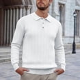 thumbnail image 2 of FYDUU Fashion Shirts for Men Knit Long Sleeve Shirt Business Casual Pullover Sweater Thermal Warm Base Layer Top Winter Fall Classic Golf T Shirt, 2 of 4