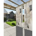 thumbnail image 3 of nqOlkjepod Outdoor Curtains for Patio Waterproof, Abstract Outdoor Privacy Panels Grommet, Modern Geometric Brown Beige Blackout Outside Curtains for Porch/Cabana/Pergola/Gazebo 54"x95", 2 Panels, 3 of 8