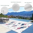 thumbnail image 3 of Red Blue Diamond Outdoor Rug for Patio/Deck/Porch, Non-Slip Large Area Rug 6 x 9 Ft, Modern Geometric Middle Century White Indoor Outdoor Rugs Washable Area Rugs, Reversible Camping Rug Carpet Runner, 3 of 8
