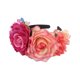 thumbnail image 1 of Diadema creativa de estilo europeo y americano para novia, accesorio para el cabello con flores rosas, para fiesta de Halloween, 1 of 6