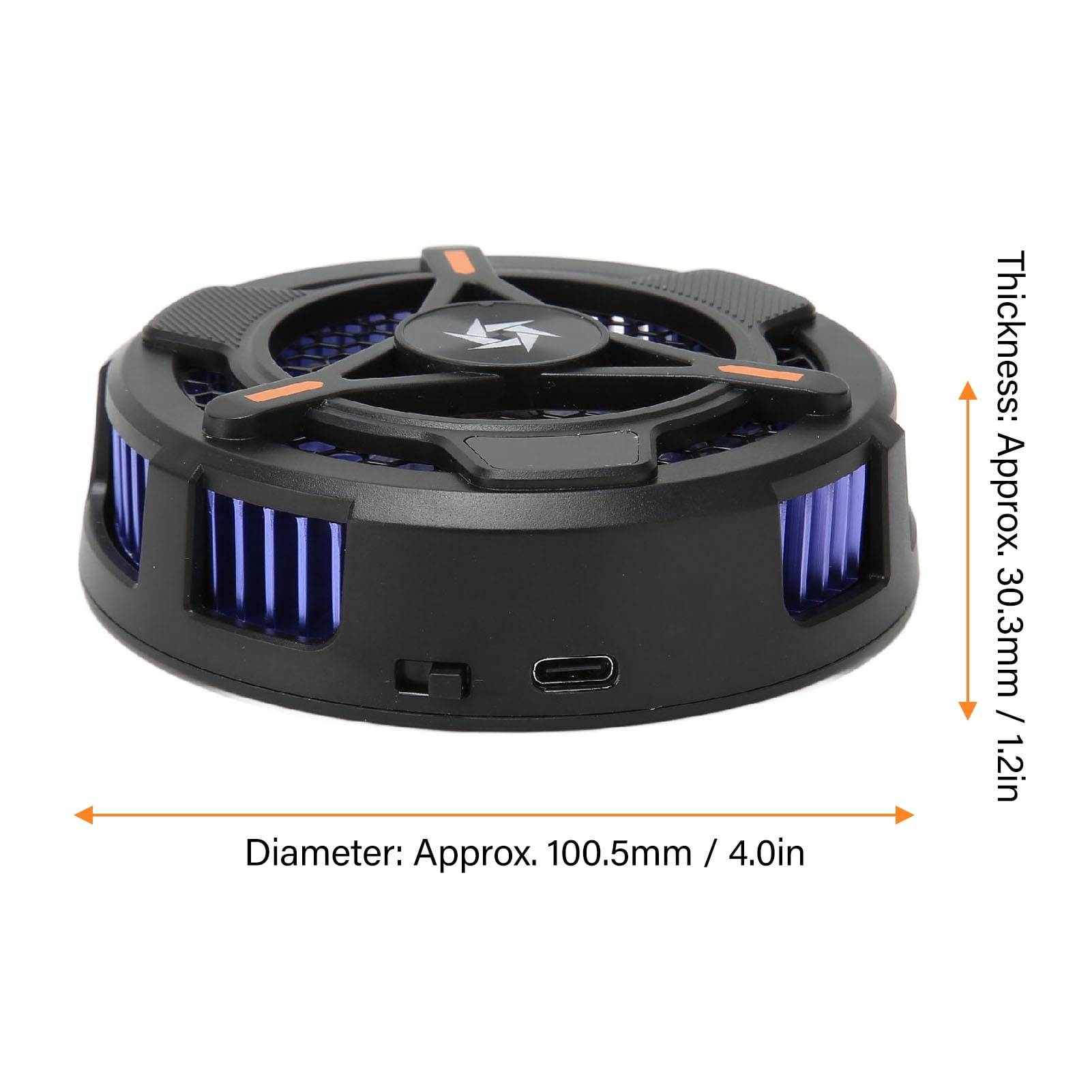 Tablet Cooler for Magnetic Phone Cooling Fan Magnetic Tablet Cooler for IOS Tablet Two Levels Adjustable Efficient Cooling Type C Interface Universal Phone Cooler