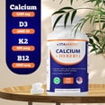 thumbnail image 3 of Suplemento de calcio vitamático de 1200 mg con D3, K2 y B12 365 tabletas, 3 of 8