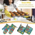 thumbnail image 5 of Pofeuu Ho Ho Ho Print Oven Mitts and Pot Holders 4 pcs Set,High Heat Resistant 500 Degree Extra Thicken Long Kitchen Cotton Oven Glove for Cooking, 5 of 6