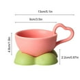 thumbnail image 2 of Ceramic Love Cup With Saucer Set Unique Coffee Mug For Latte Tea Milk Gift For Couple, 2 of 11