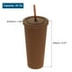 thumbnail image 2 of Vaso Acrílico con Tapa y Popote, Vasos Aislados de Doble Pared de 24 Oz, Vasos de Viaje Mate para Fiestas (Café Oscuro), 2 of 6