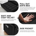 thumbnail image 3 of ShiKeyi 3 in 1 Convertible Sleeper Futon Sofa Bed, 55" Pull Out Sofa Bed with Storage Pocket/Side Pocket/2 Pillows for Living Room, Black, 3 of 6