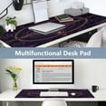 thumbnail image 6 of Leather Keyboard and Mouse Desk Mat Office Desk Accessories Protective Office Desk Decor Desk Pad Mat for Gaming, Work from Home, Office Purple Mystical Pattern 23.6" x 47.2", 6 of 9