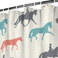 thumbnail image 4 of Wild Horse & Rural Landscape Shower Curtain - Waterproof Machine Washable Bathroom Drape, Elegant Farmhouse Print with Metal Grommets 36x72 Inches, 4 of 5