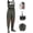 Green, variant on HUNTSEN Fishing Waders for Men Women - 2-Ply Nylon/PVC Waterproof Bootfoot Chest Waders for Hunting with Boot Hanger & Waterproof Phone Case & Reinforced Neoprene Knees Green Size M11