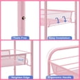 thumbnail image 4 of Slim Mesh Storage Cart 3 Tier, Bathroom Rolling Utility Cart Storage Organizer Slide Out Metal Cart, Mobile Rolling Cart Organizer for Office Bathroom Kitchen Laundry Room Narrow Places, Pink, 4 of 5