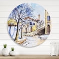 thumbnail image 2 of Designart 'Vintage White House In Summer VIllage' Traditional Circle Metal Wall Art 11x11 - Disc of 11, 2 of 5