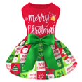 thumbnail image 1 of Vestido navideño para perros XPUDAC verde rojo XXS Small, 1 of 5