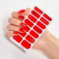 thumbnail image 1 of 14-Piece Red Gel Nail Polish Strips Kit with Nail File & Stick - Long-Lasting UV/LED Cured Real Gel Formula, Safe Waterproof Material, Easy Application & Removal for Salon-QualityNail Art - AF41, 1 of 6