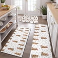 thumbnail image 2 of White Highland Cow Floral Pattern Kitchen Rugs Sets Of 3,Kitchen Runner Rugs Non Skid Washable,Decorative Kitchen Floor Mats for Kitchen,Sink,Laundry,17"x30"+ 17"x47" + 17"x59", 2 of 6