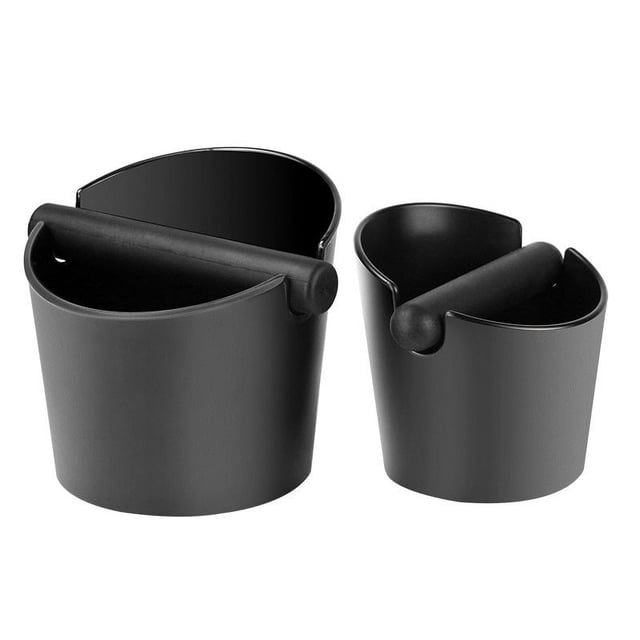 Caja para golpear café, duradera, absorbente de golpes, estilo Barista, con barra extraíble y Base antideslizante, regalo (redonda), 2 uds.