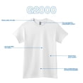 thumbnail image 5 of Camiseta Gildan G2000 Blanca Pack de 3 Talla Mediana, 5 of 5