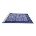 thumbnail image 2 of Ahgly Company Machine Washable Indoor Round Persian Blue Traditional Area Rugs, 5' Round, 2 of 4