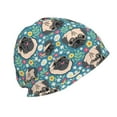 thumbnail image 3 of Rocae PUG HEAD And Flower for Beanies Hats for Men Women Warm Chunky Knit Hats Winter, 3 of 7