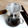 thumbnail image 2 of Vierta sobre el gotero de café, filtro de café sin papel de goteo lento reutilizable, gotero de café de cono para verter sobre la cafetera de acero inoxidable, 2 of 5