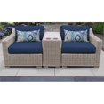 thumbnail image 2 of Coast 3 Piece Outdoor Wicker Patio Furniture Set in Navy, 2 of 2