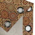 thumbnail image 3 of Ambesonne Moroccan Grommet Curtain Single Panel, Floral Motifs Ottoman, 50"x60", Orange Yellow Brown, 3 of 5