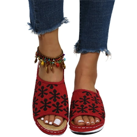

Women s Flat Slippers Mesh Fabric Sandal Ladies Outdoor Beach Lady Shoes Home Slippers Female Shoes