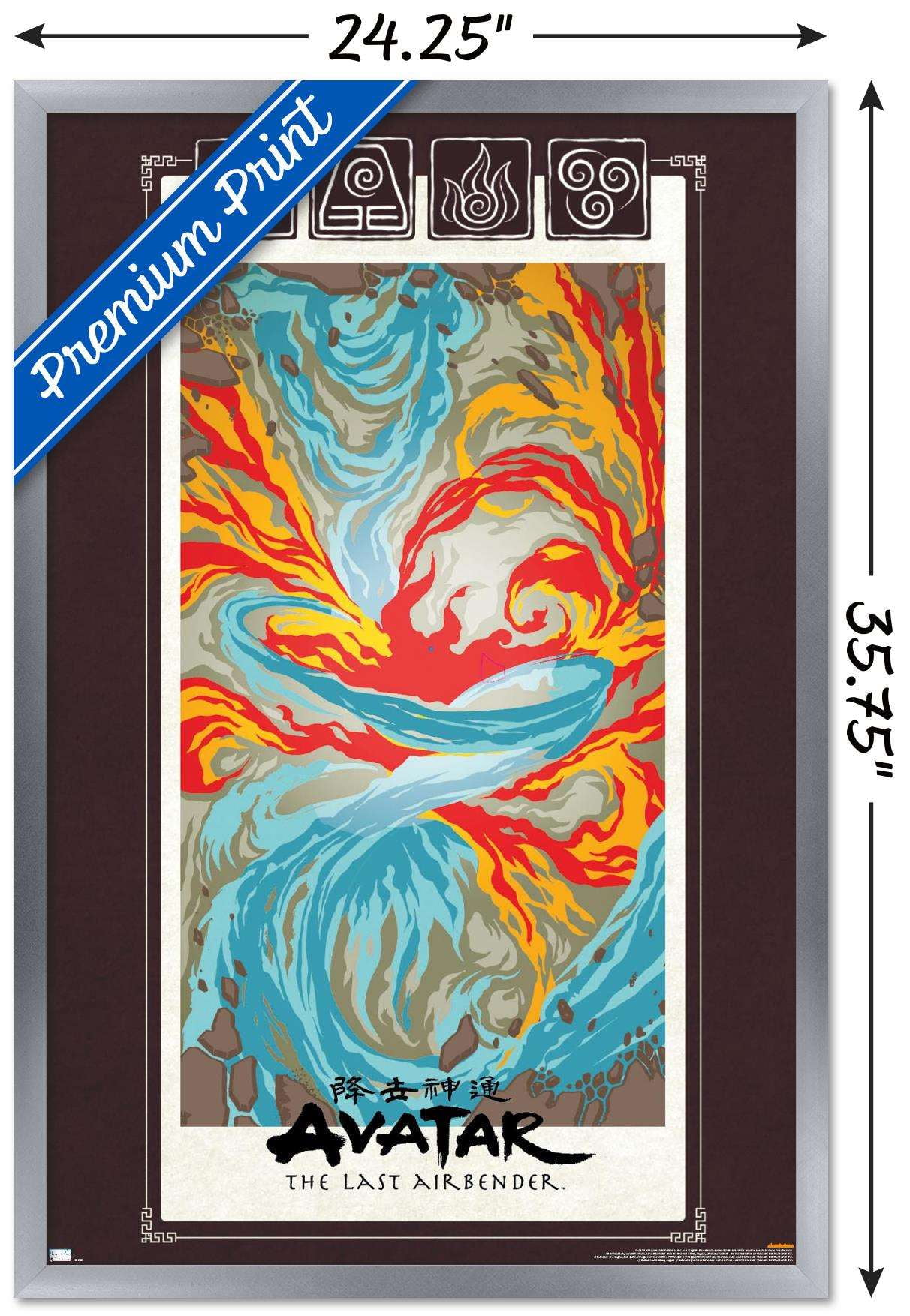 Avatar - Elements Wall Poster, 22.375" x 34", Framed