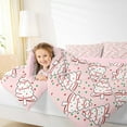 thumbnail image 4 of jejeloiu Cartoon Christmas Tree Bedding Comforter Set,Merry Xmas Twin Comforter Sets,Pink White Bedding Set For Children,Super Cozy Room Decor Reversible,2-Piece, 4 of 8