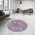 thumbnail image 4 of Ahgly Company Machine Washable Indoor Square Transitional Platinum Silver Gray Area Rugs, 5' Square, 4 of 7