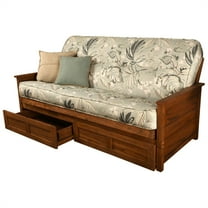 Kodiak Furniture Lexington Storage Futon in Weathered Brown w/ Rain Mattress