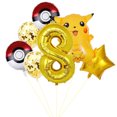 thumbnail image 3 of Birthday Party Decorations Disposable Tableware Cups Plates Straws Napkins Banner Pikachu Theme Children Party Supplies, 3 of 5