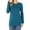TEAL, variant on Women & Plus Basic Round Crew Neck Long Sleeve Stretch Cotton Spandex T-Shirts