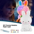 thumbnail image 2 of Easter Gifts Paint Your Own Bunny Lamp Kit, Art Supplies DIY Crafts Night Light Painting Kit, Arts and Crafts for Kids Ages 8-12, Birthday Holiday Gift for Girls Boys Ages 6 7 8 9 10 11 12+, 2 of 6