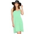 thumbnail image 3 of Made by Johnny Women's V-Neck Spaghetti Strap Tunic Short Dress M MINT, 3 of 6