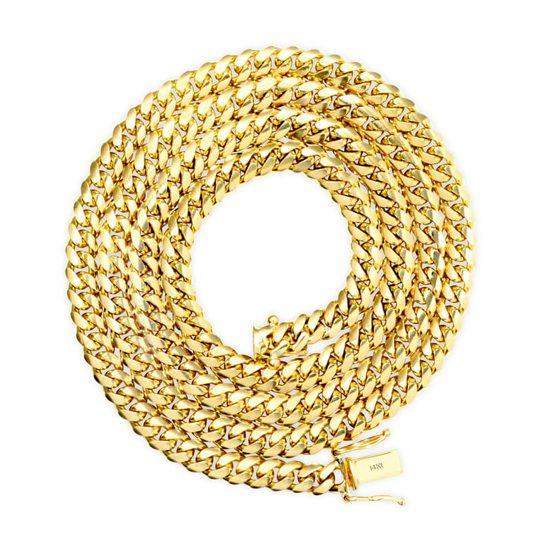 Solid Gold Miami Cuban Link Bracelets Lirys Jewelry | Handmade Luxury Yellow / 10kt Gold / 9.5 (2XL)