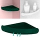 thumbnail image 5 of Estante de ducha a prueba de agua Soporte para artículos diversos, Práctico organizador de estante de baño desmontable montado en la pared, para baño Verde oscuro Macarena Estante de esquina, 5 of 8