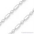 thumbnail image 2 of 1.5mm Faceted Ball Bead & Bar Link Chain Italian Necklace in .925 Sterling Silver w/ Rhodium, 2 of 2
