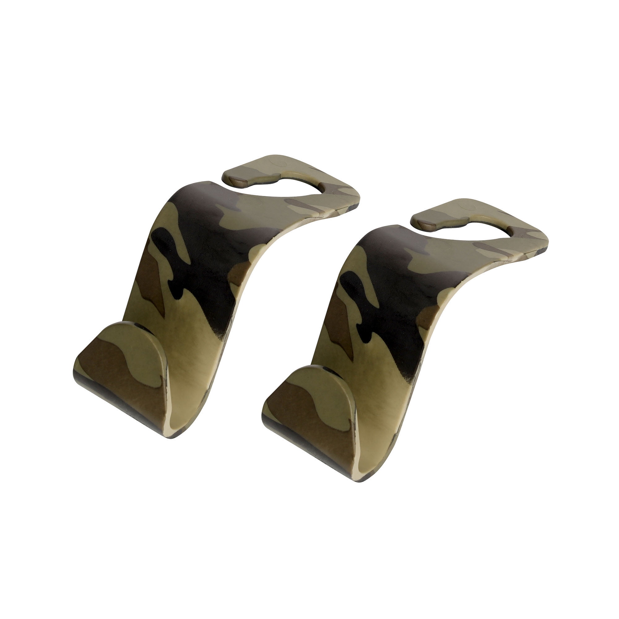 Auto Drive Headrest Hooks, Camo, Plastic, Universal Fit, 2 Pack