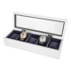 thumbnail image 3 of Caja de Presentación del Reloj, Vitrina del Reloj, Caja de Reloj Pintada, Caja del Reloj, Caja de Presentación de la Joyería del Reloj con Cubierta de Vidrio Transparente (Blanco), 3 of 9